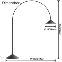 WOMO Arc Cone Floor Lamp-WM7139