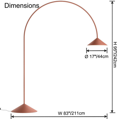 WOMO Arc Cone Floor Lamp-WM7139