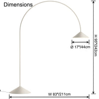 WOMO Arc Cone Floor Lamp-WM7139
