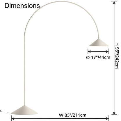 WOMO Arc Cone Floor Lamp-WM7139