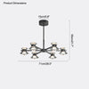 WOMO 6/8/10 Light Black Brass Chandelier-WM2226 thumbnail