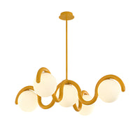 WOMO Minimalist Wave Glass Chandelier-WM3210