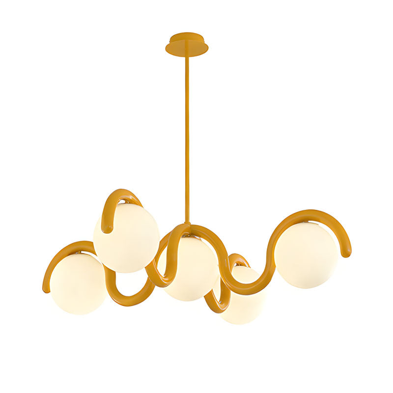 WOMO Minimalist Wave Glass Chandelier-WM3210