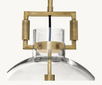 WOMO Clear Glass Globe Pendant Light - Machinist