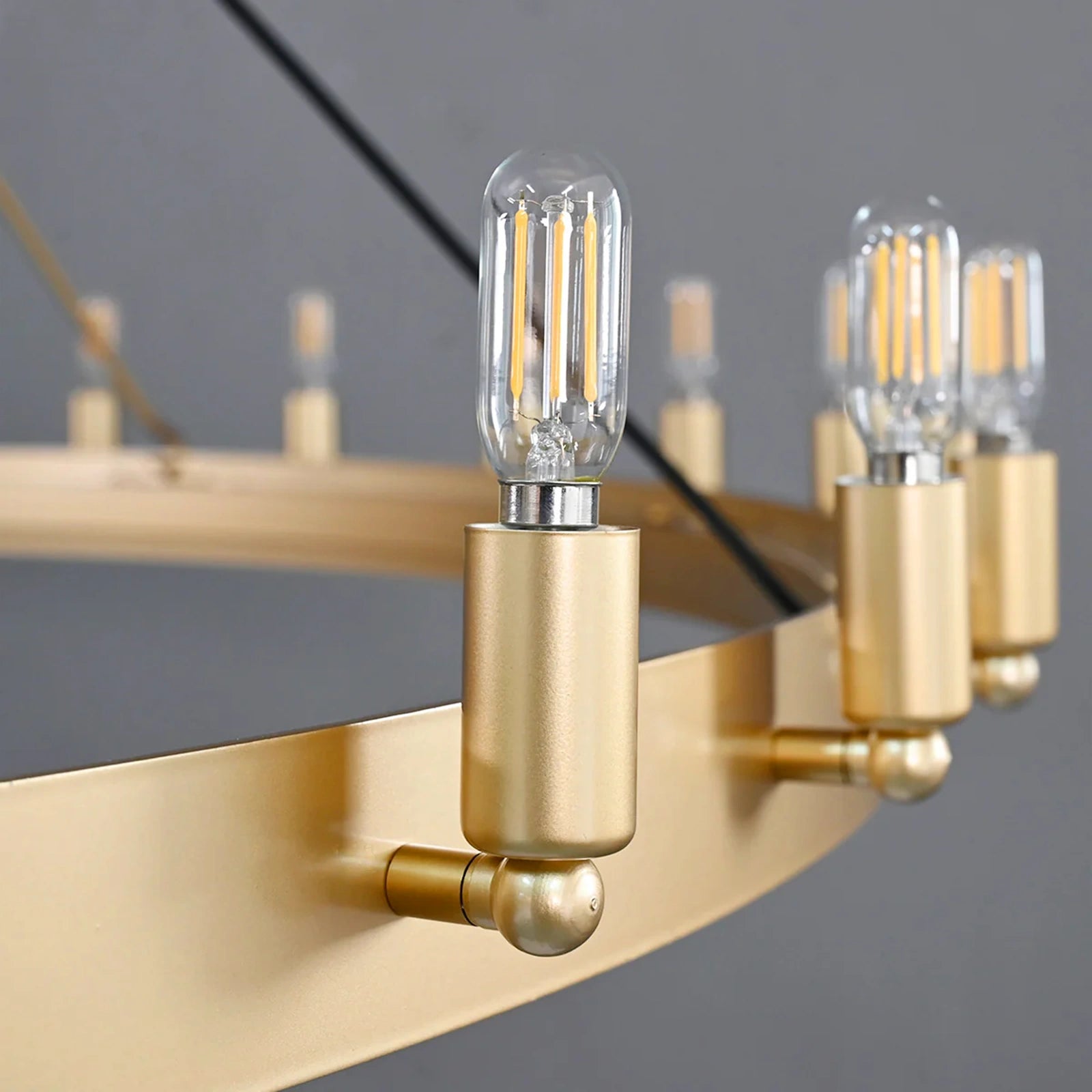 WOMO Vintage Filament Tubular Candle Tiered Chandelier - Camino
