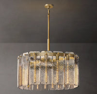WOMO Textured Glass Round Chandelier - Calamette