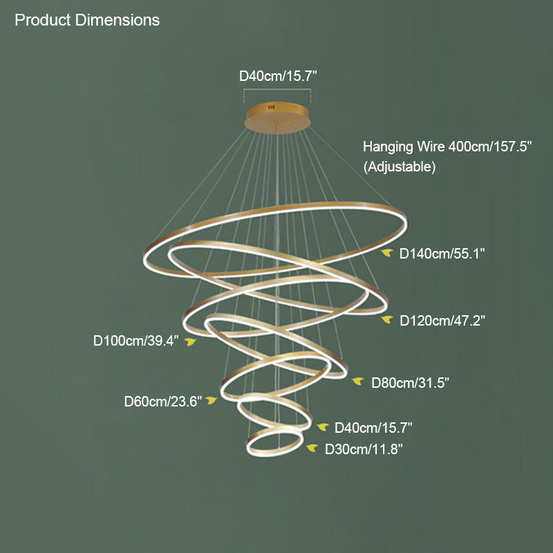 WOMO Tiered Ring Chandelier-WM2159