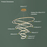 WOMO Tiered Ring LED Chandelier-WM2159
