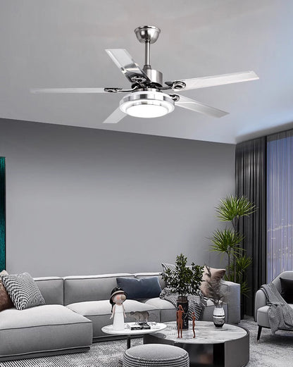 WOMO Slimline Stainless Steel Ceiling Fan Lamp-WM5112