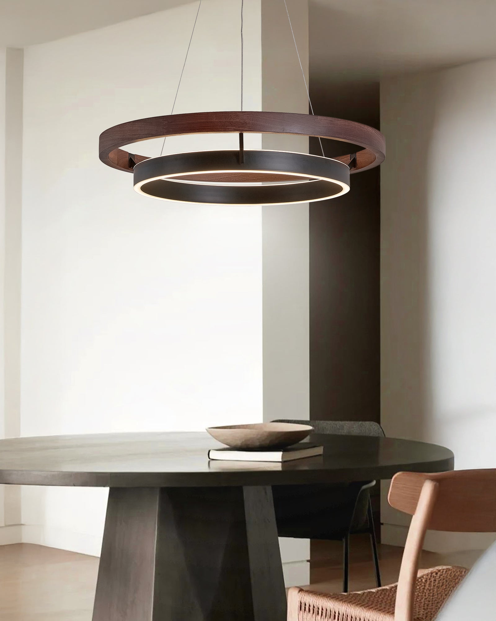 WOMO Circular Led Wood Chandelier-WM2492