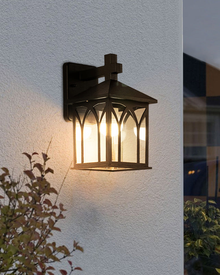 WOMO Seeded Glass Outdoor Wall Light-WM9201