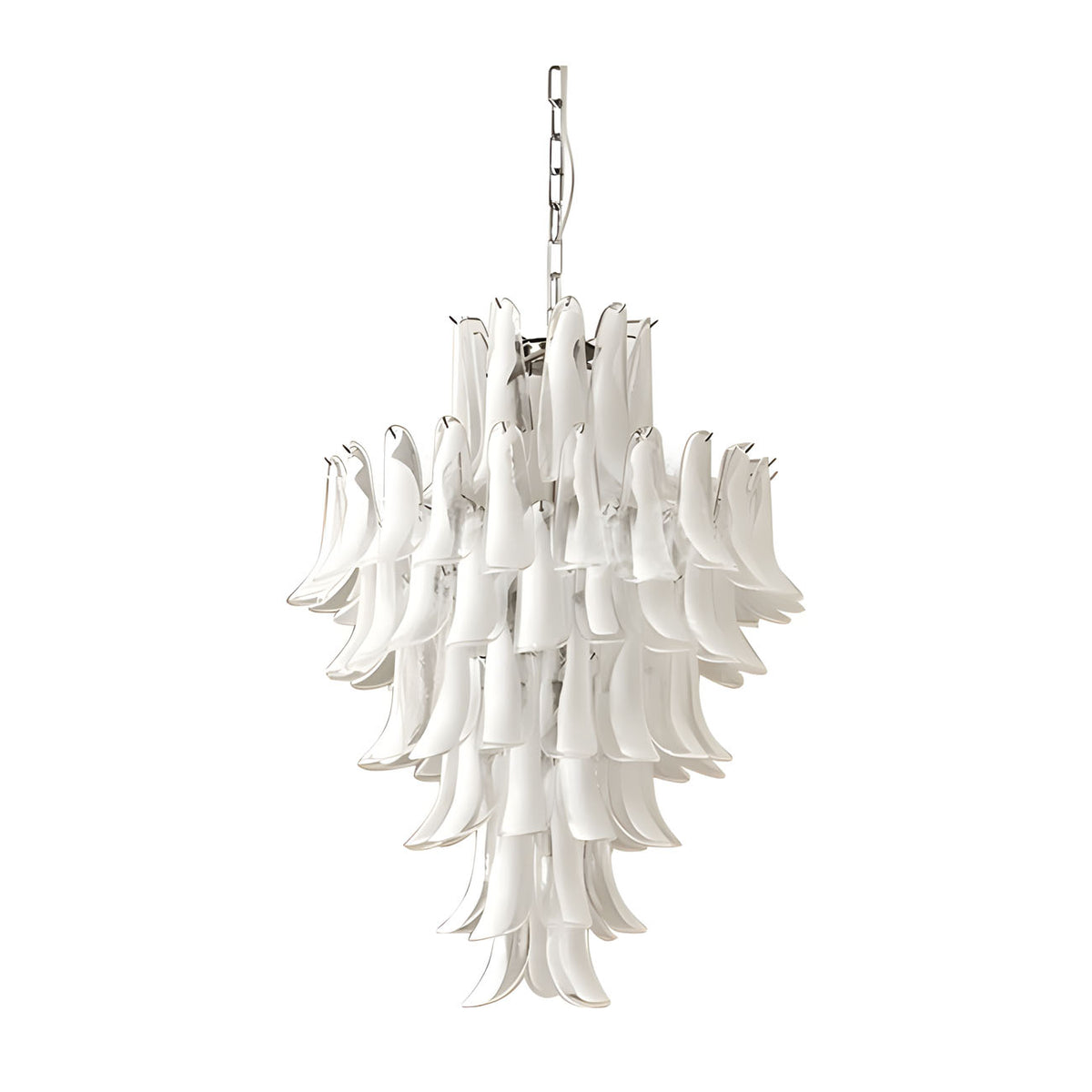 WOMO Mid Century Modern Glass Flower Petal Chandelier-WM3224