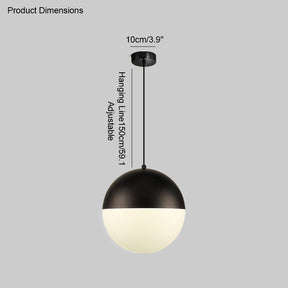 WOMO Prismatic/Milk Glass Globe Pendant Light-WM2065