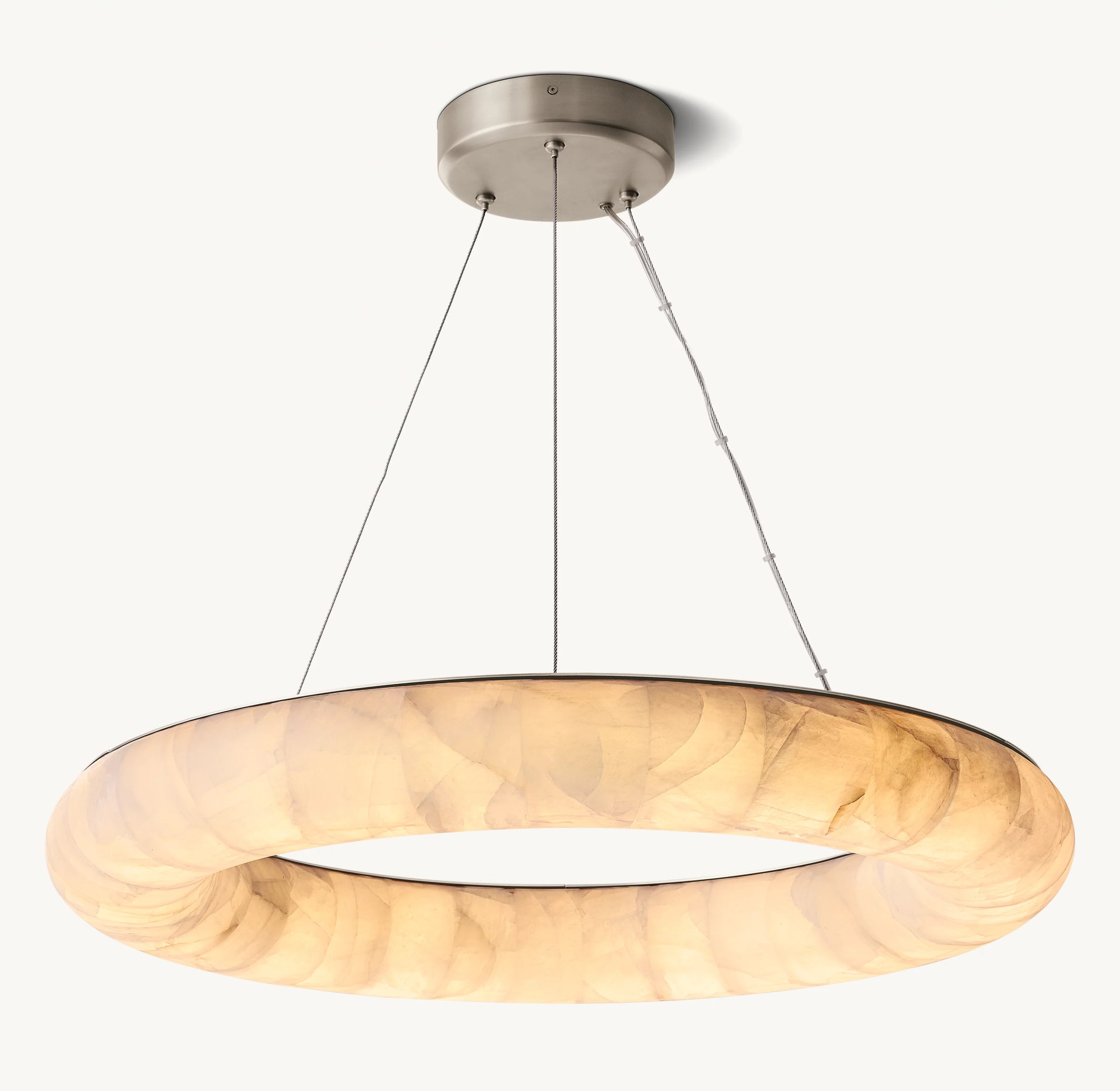 WOMO Lisse Ring Alabaster Chandelier - Rivage