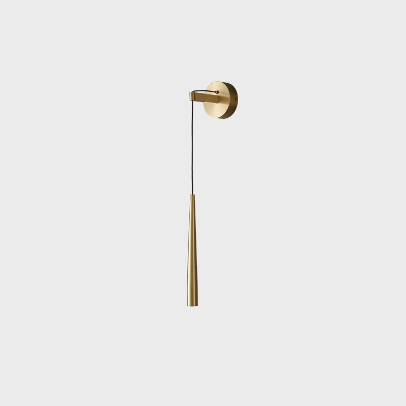 WOMO Dimmable Hanging Cone Brass Wall Sconce-WM6093