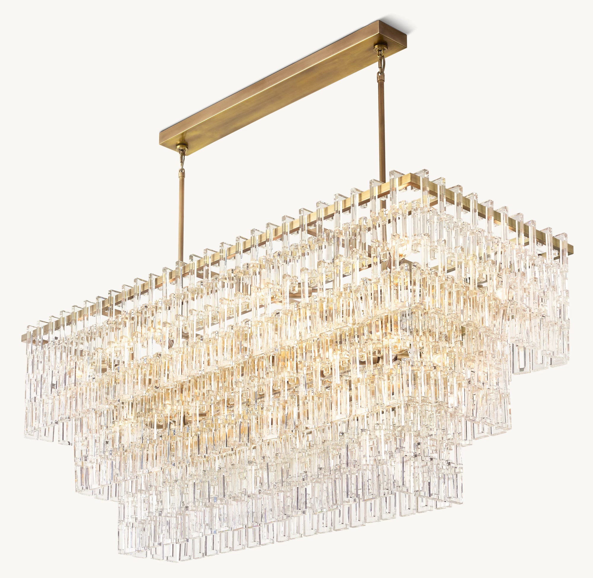 WOMO Chain Crystal Rectangular Chandelier - Marignan