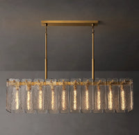 WOMO Textured Glass Rectangular Chandelier - Calamette