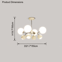 WOMO Space Age Glass Globe Chandelier-WM2290