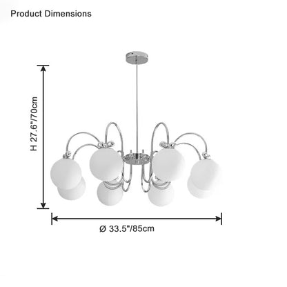 WOMO Frosted Glass Globe Chandelier-WM2305