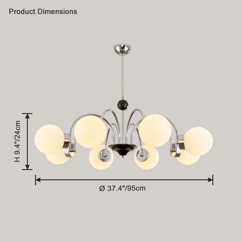 WOMO Frosted Glass Globe Chandelier-WM2304