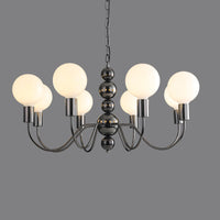 WOMO Glass Globe Black Arm Chandelier-WM2173