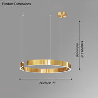 WOMO Black/Gold Ring Led Chandelier-WM2009