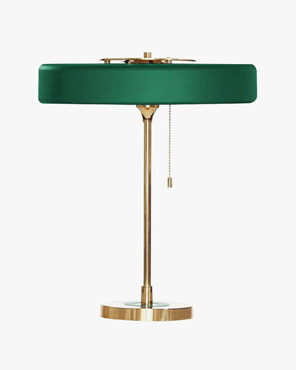 WOMO Mid-Century Round Table Lamp with Pull Chain-WM8009