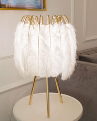 WOMO Stylish Tripod Feather Table Lamp-WM8036