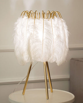 WOMO Stylish Tripod Feather Table Lamp-WM8036