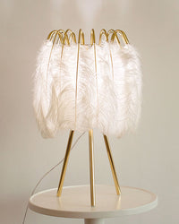 WOMO Stylish Tripod Feather Table Lamp-WM8036