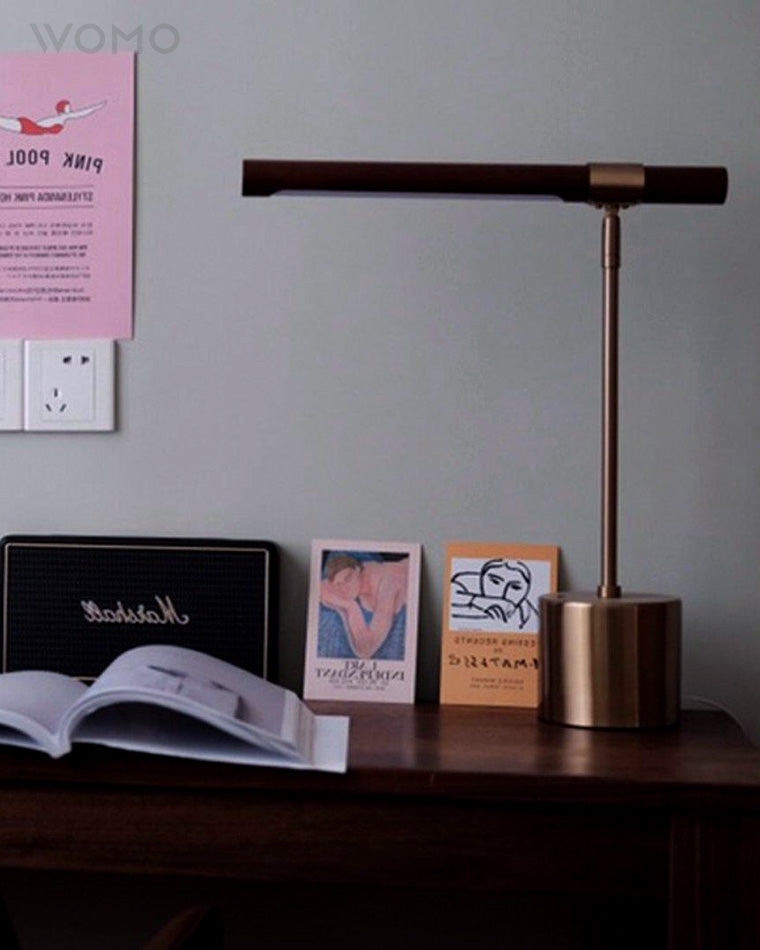 WOMO Walnut-lookalike Cantilever Table Lamp-WM8010