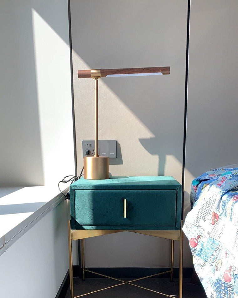 WOMO Walnut-lookalike Cantilever Table Lamp-WM8010