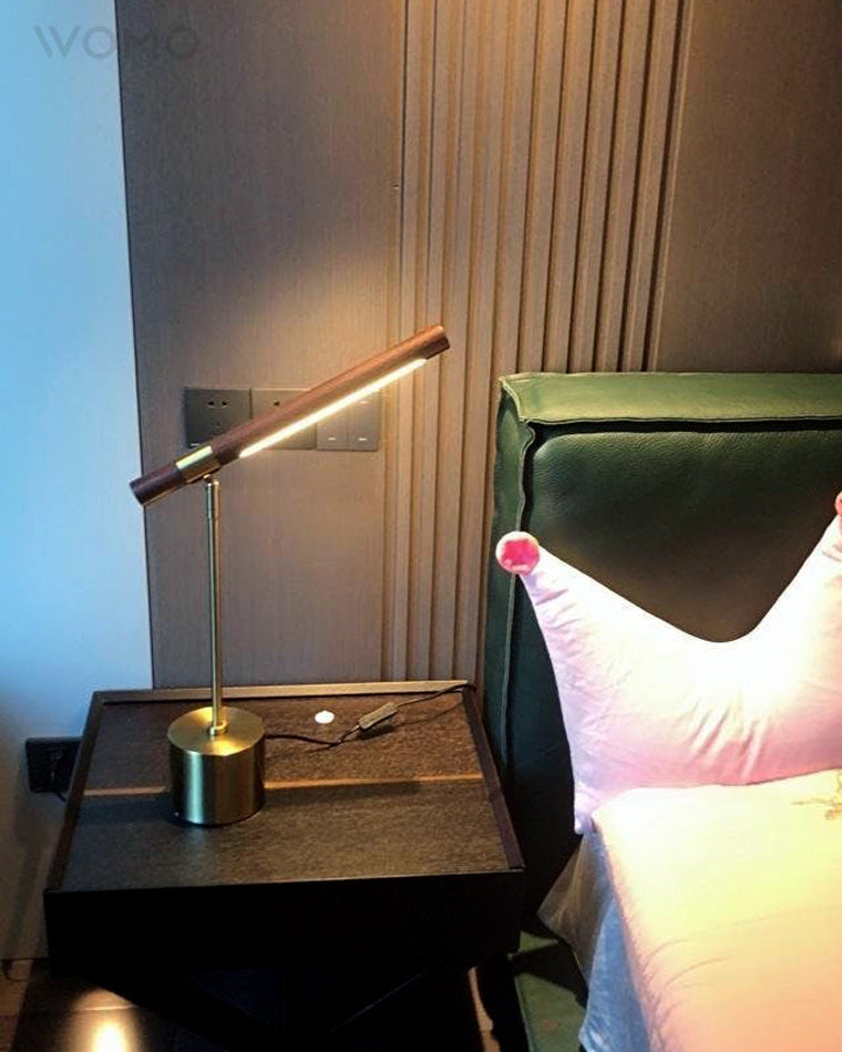 WOMO Walnut-lookalike Cantilever Table Lamp-WM8010