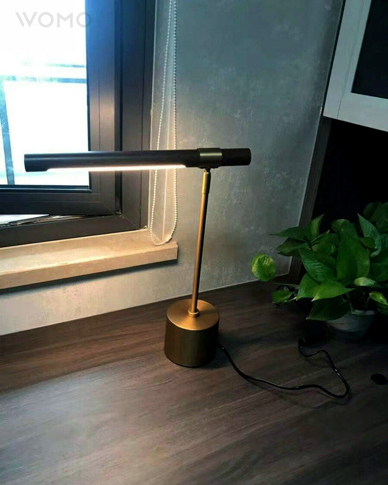 WOMO Walnut-lookalike Cantilever Table Lamp-WM8010