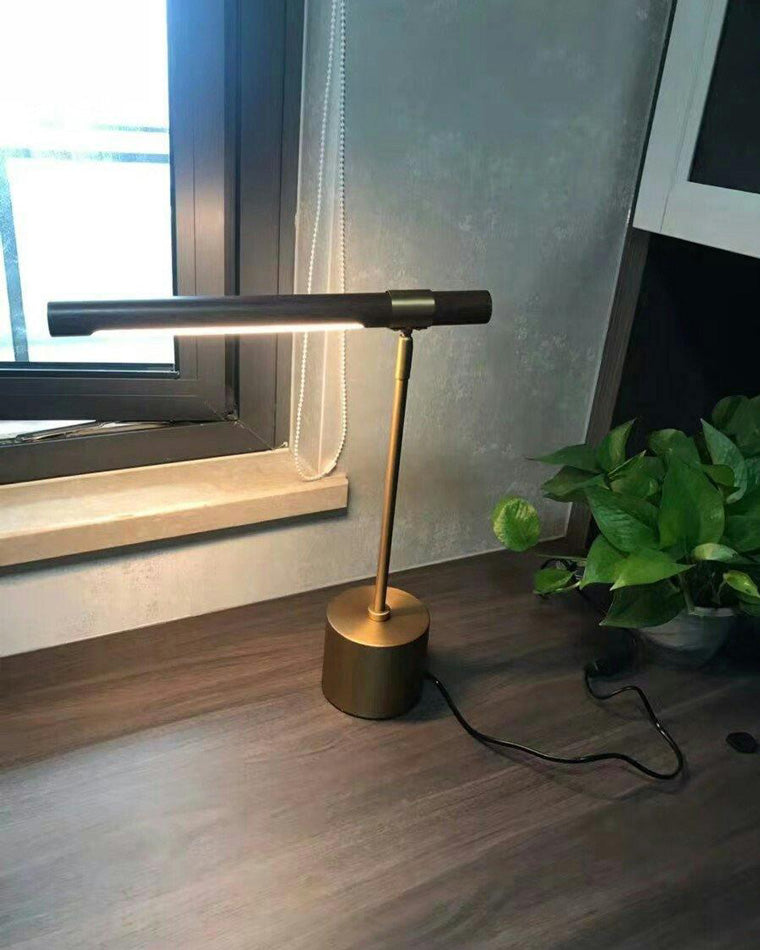 WOMO Walnut-lookalike Cantilever Table Lamp-WM8010