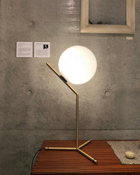 WOMO Milk Glass Globe Table Lamp-WM8011