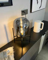 WOMO Smoked Glass Lantern Table Lamp-WM8012 thumbnail