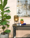 WOMO Smoked Glass Lantern Table Lamp-WM8012 thumbnail