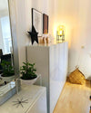 WOMO Smoked Glass Lantern Table Lamp-WM8012 thumbnail