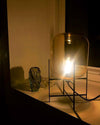 WOMO Smoked Glass Lantern Table Lamp-WM8012 thumbnail