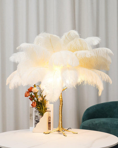 WOMO Feather Palm Tree Table Lamp-WM8016