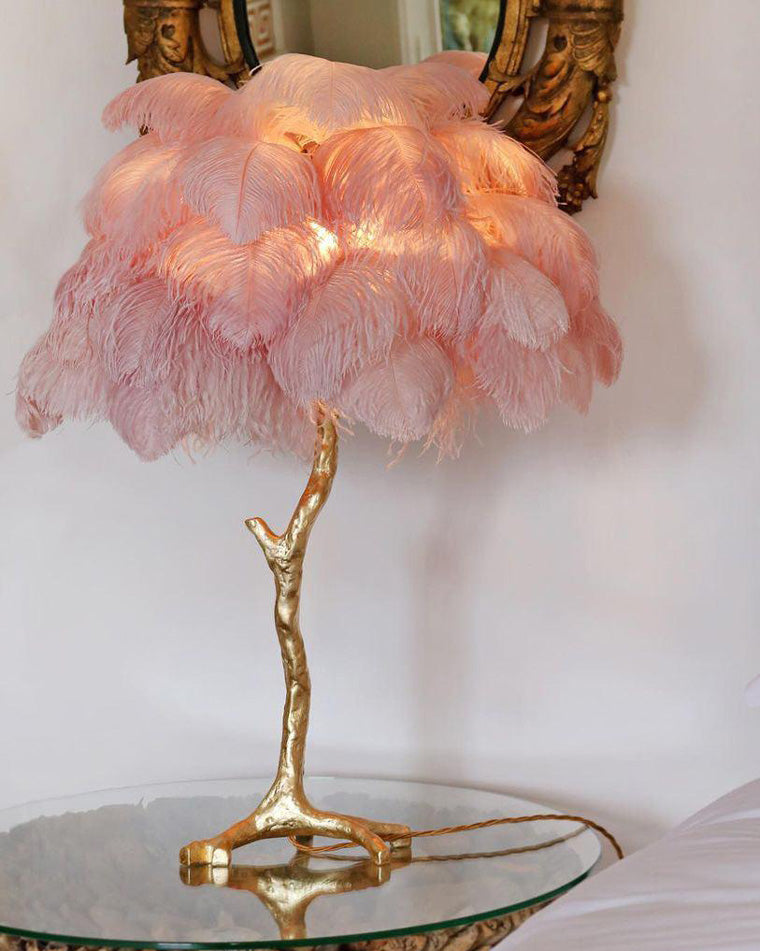 WOMO Feather Palm Tree Table Lamp-WM8016