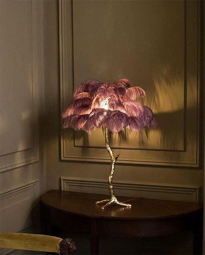 WOMO Feather Palm Tree Table Lamp-WM8016