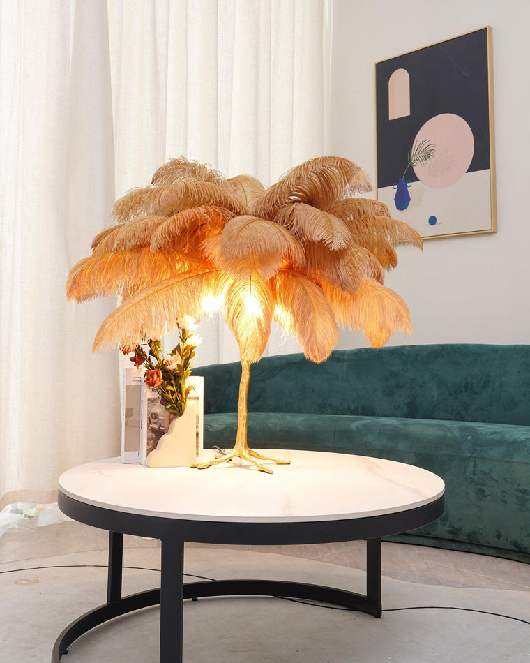 WOMO Feather Palm Tree Table Lamp-WM8016