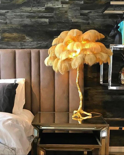 WOMO Feather Palm Tree Table Lamp-WM8016