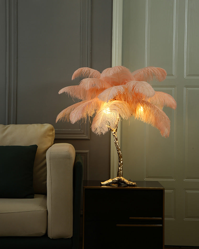 WOMO Feather Palm Tree Table Lamp-WM8016