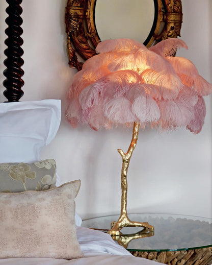 WOMO Feather Palm Tree Table Lamp-WM8016