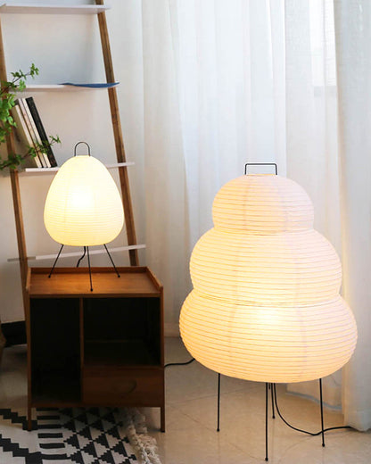 WOMO Japanese Tripod Paper Lantern Table Lamp-WM8023