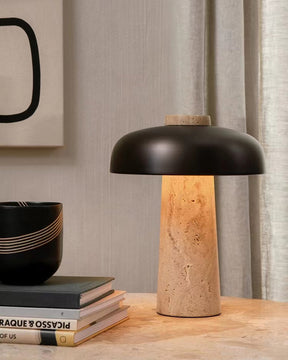 WOMO Mushroom Travertine Table Lamp-WM8027