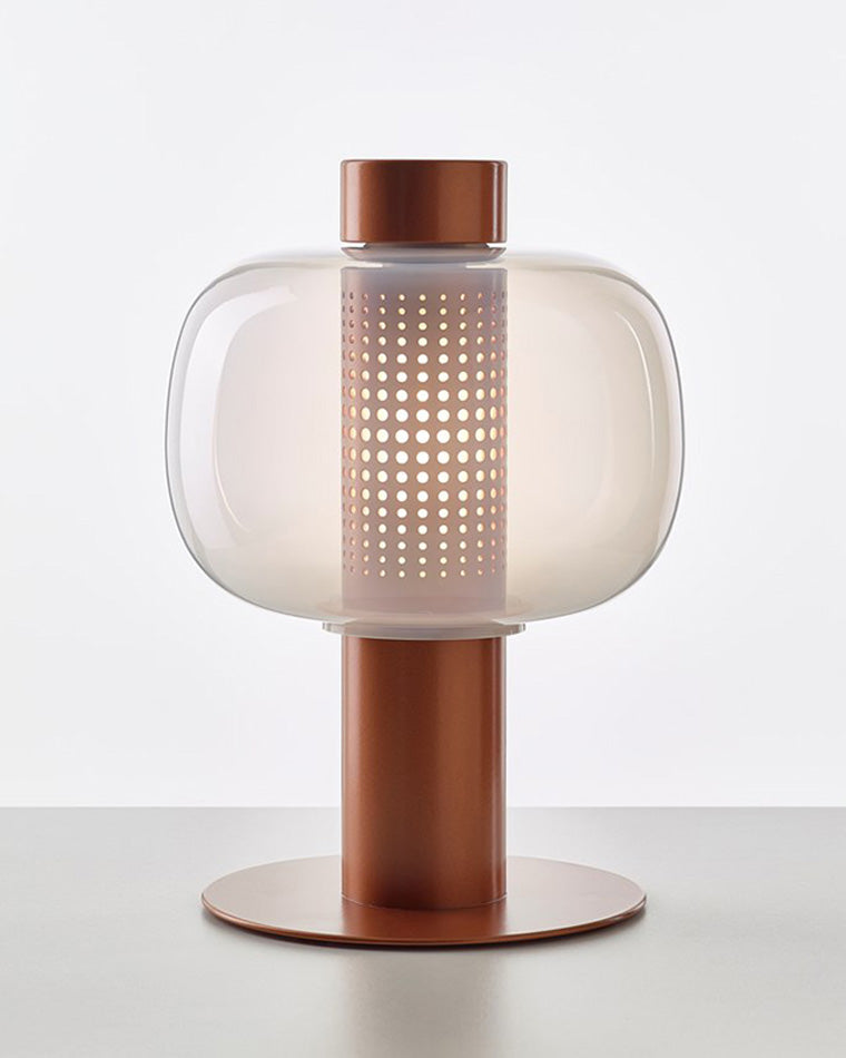 WOMO Beautiful Cylinder Glass Table Lamp-WM8032